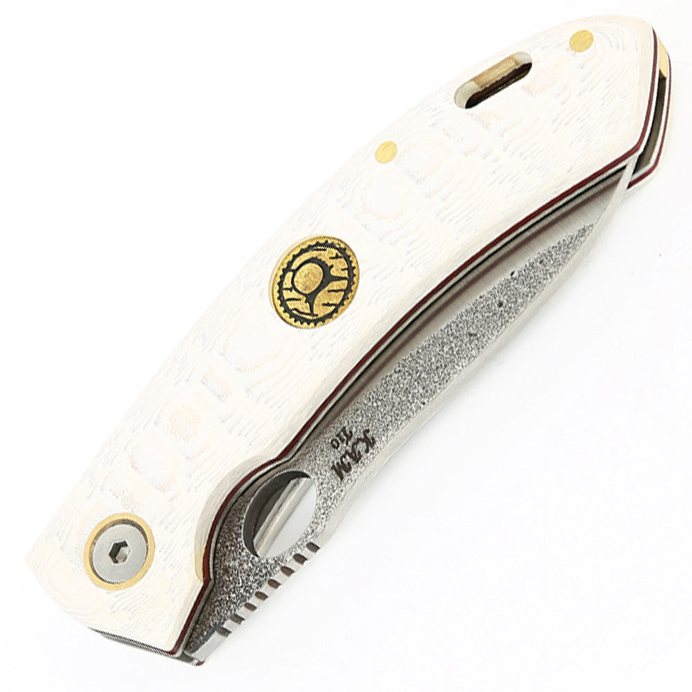 Kırçıllı Beyaz İçten Kilitli D2 Çakı T10-D2