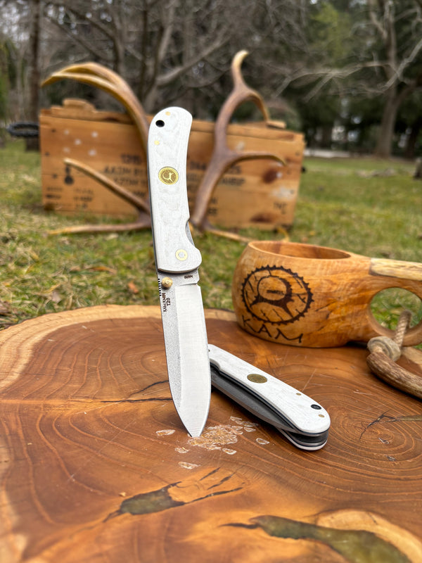 İçten Kilitli Rulmanlı Tactical Çakı Beyaz - T20 - N690