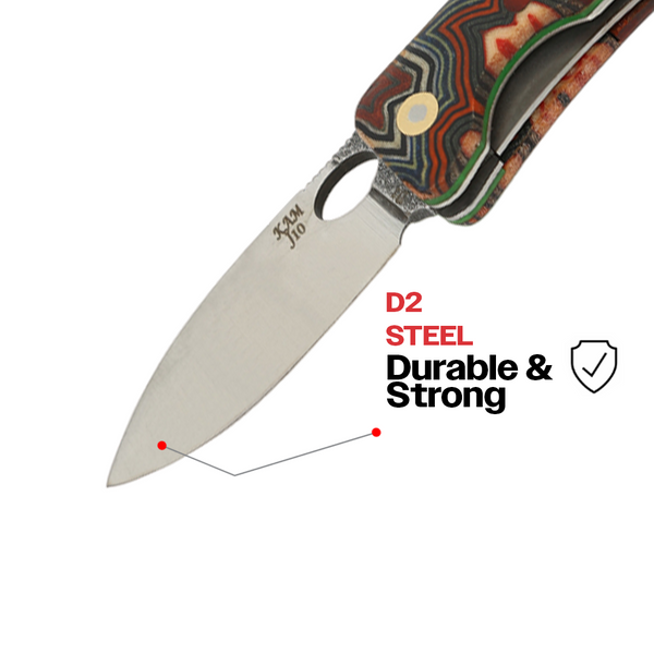 Paduk G-Mikarta İçten Kilitli Çakı - Dayanıklı D2 J10-D2