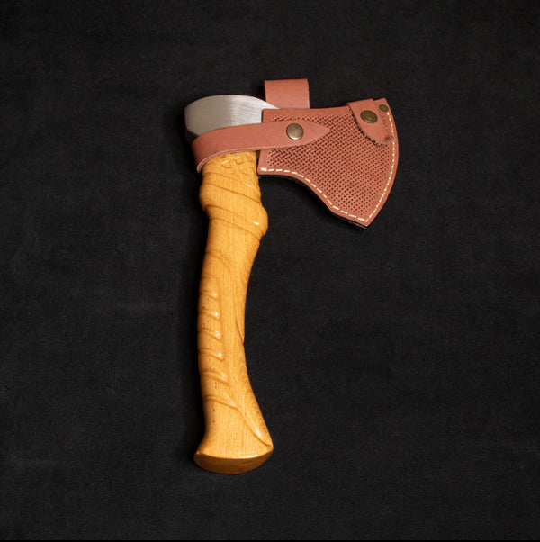 Kam Knife Desenli Kamp Baltası Dövme Çelik