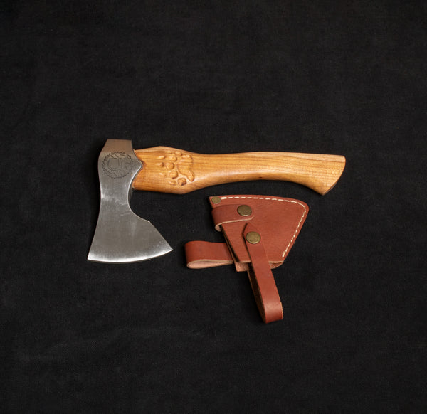 Kam Knife Ayı Pençesi Desenli Kamp Baltası Dövme Çelik