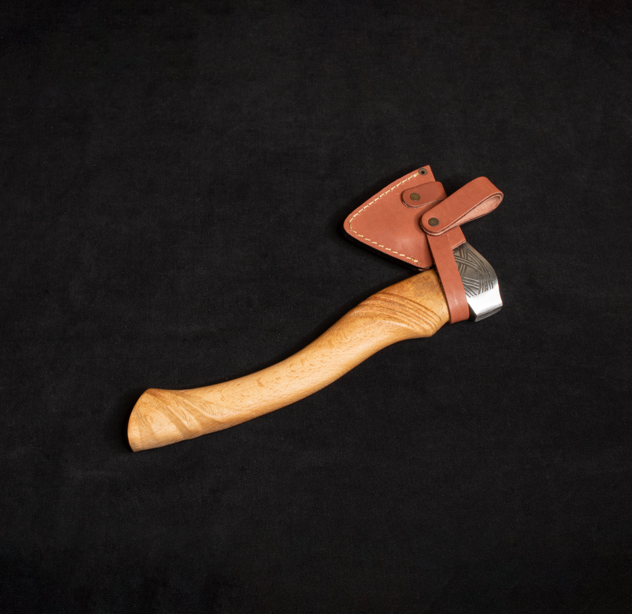 Kam Knife Viking Desenli Kamp Baltası Dövme Çelik