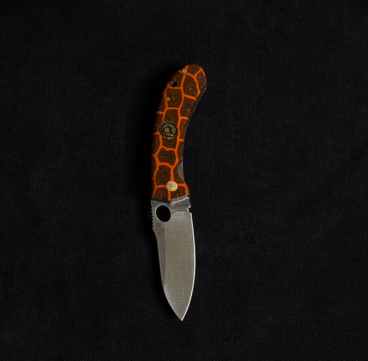 Internal Lock Tactical Pocket Knife G-Mikarta Orange T10 N690