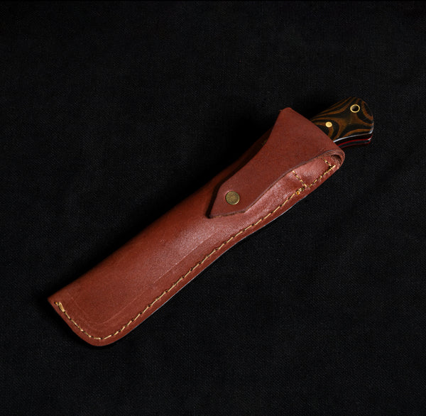 Bushcraft Av OrmanBıçağı -Siyah/Kahverengi Kompakt Mikarta - A10-4116