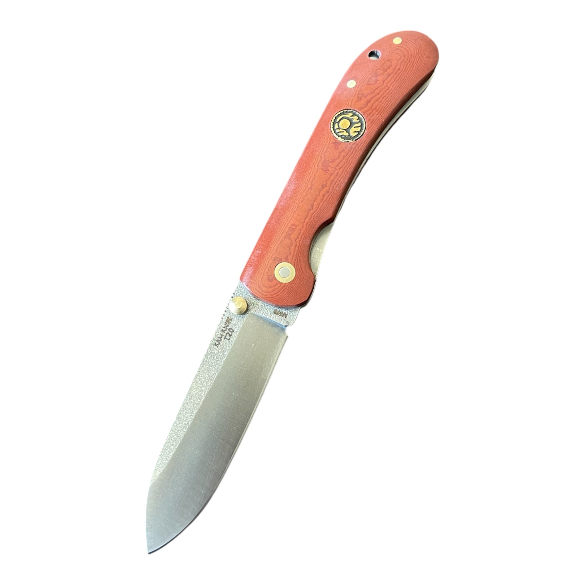İçten Kilitli Rulmanlı Tactical Çakı Kızıl Mikarta Kabza - T20 - N690