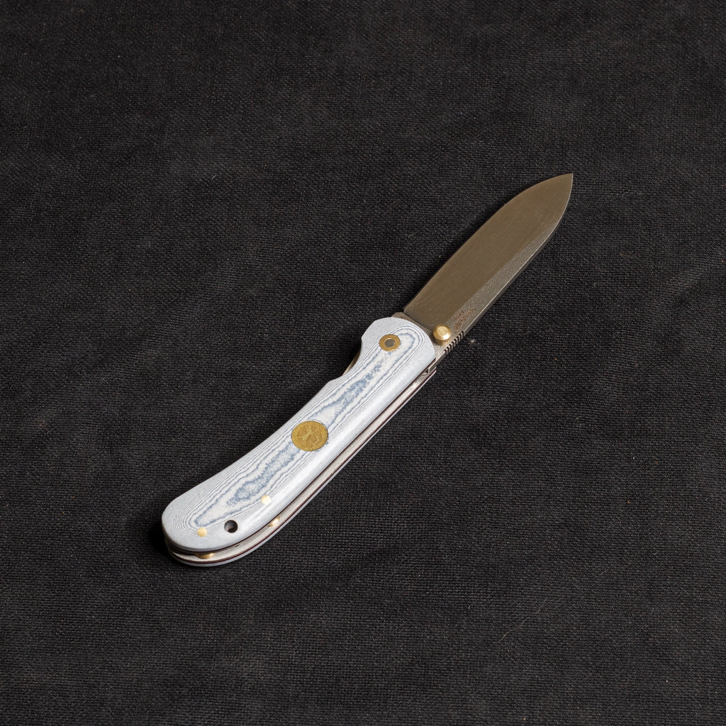 İçten Kilitli Rulmanlı  Tactical Çakı Kam Davulu İşlemeli Beyaz - T20 - N690