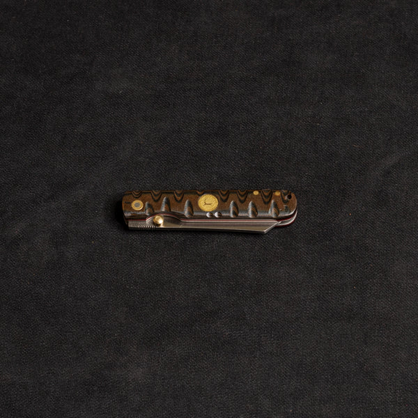 İçten KilitliTactical Katsu Çakı - Siyah/Kahve İşlemeli Kabza -T30 - N 690