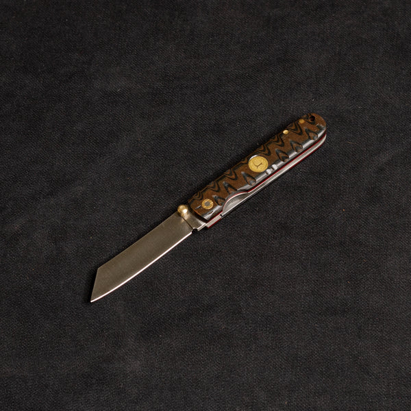 İçten KilitliTactical Katsu Çakı - Siyah/Kahve İşlemeli Kabza -T30 - N 690