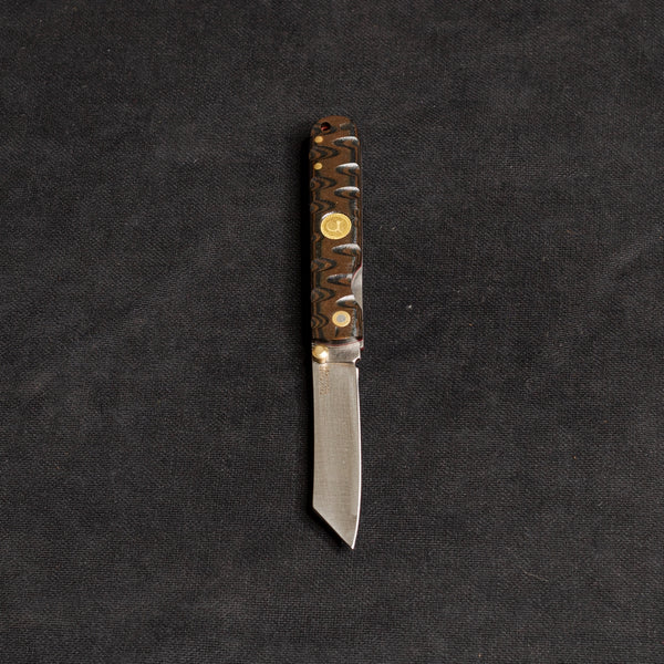 İçten KilitliTactical Katsu Çakı - Siyah/Kahve İşlemeli Kabza -T30 - N 690