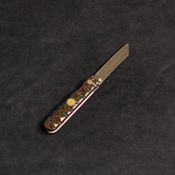 İçten KilitliTactical Katsu Çakı - Siyah/Kahve İşlemeli Kabza -T30 - N 690