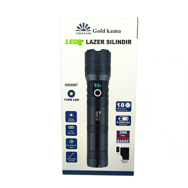 LED Lazer Silindir El Feneri