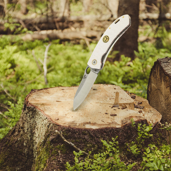 Kırçıllı Beyaz İçten Kilitli D2 Çakı T10-D2