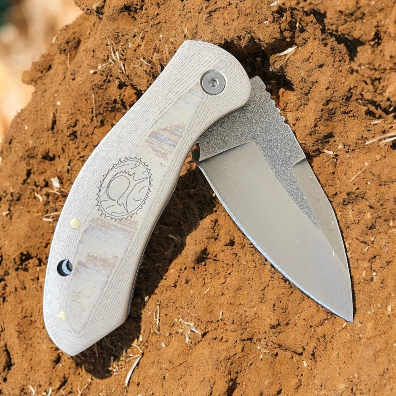 İçten Kilitli Klipsli Rulmanlı Tactical Çakı Meşe Kompakt Mikarta Kabza - S2 - N690