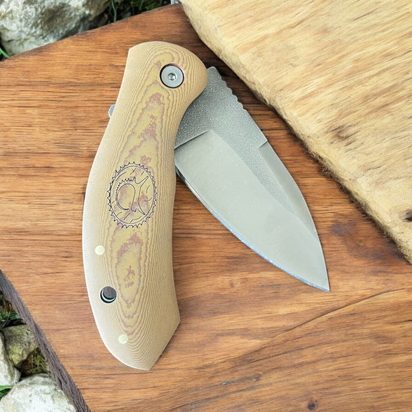 İçten KilitliKlipsli Rulmanlı Tactical Çakı CevizKompakt Mikarta Kabza -S2 - N690