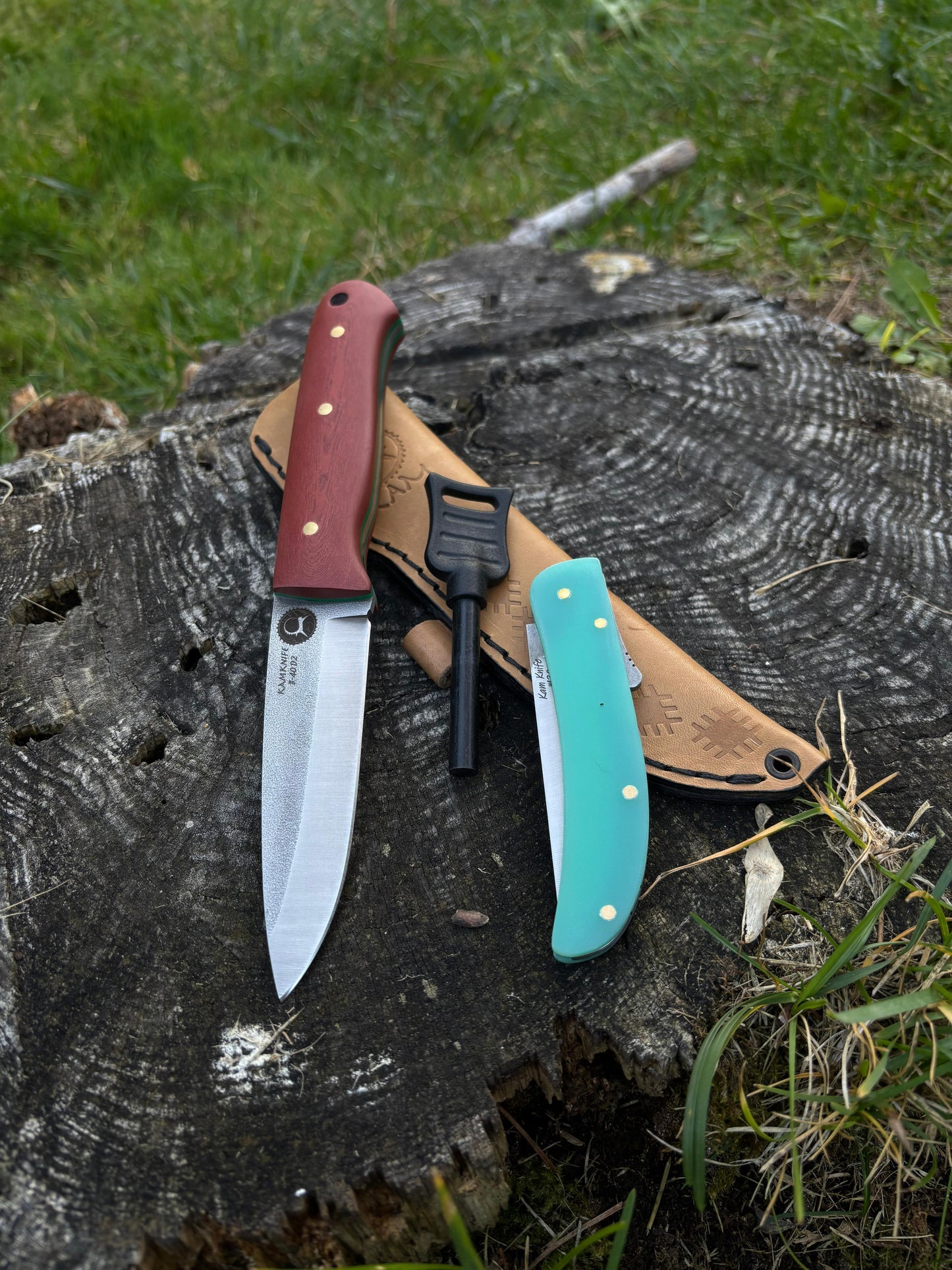 3'lü Outdoor Bıçak ve Magnezyum Çubuğu Seti