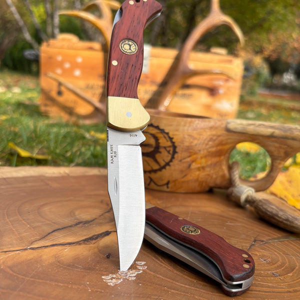 Sırttan Kilitli Çakı Paduk Kızıl - Pirinç -K10-4116