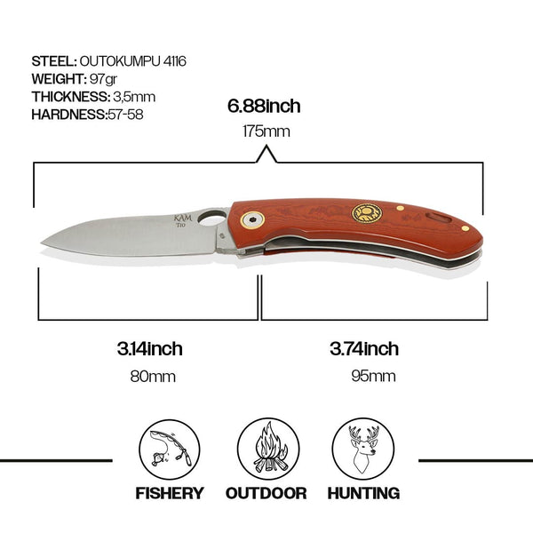 İçten Kilitli Tactical Çakı Kızıl - T10-4116