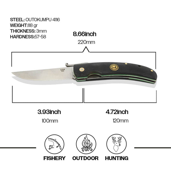 İçten Kilitli Koç Çakı Siyah -4116