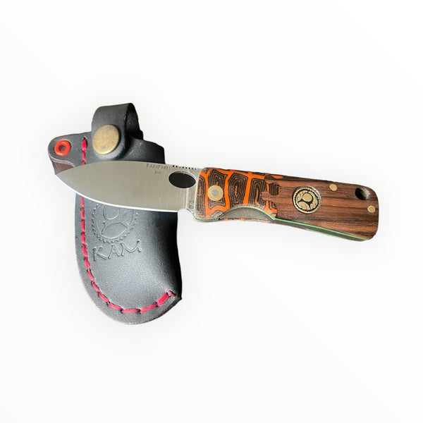 Ceviz Turuncu G-Mikarta İçten Kilitli Çakı - Dayanıklı D2 J10-D2