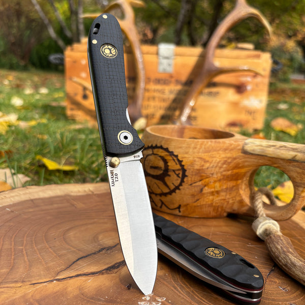 İçten Kilitli Tactical Çakı Siyah Deri Görünümlü -T20 - 4116