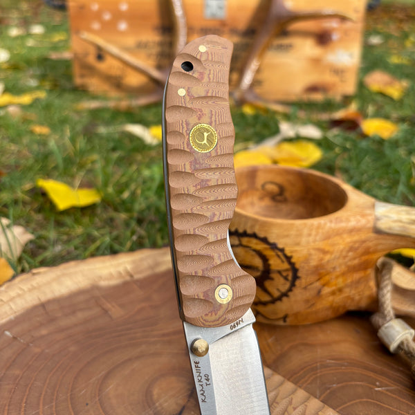 İçten Kilitli Rulmanlı Tactical Çakı Meşe Kompakt Mikarta İşlemeli - T40 - N690