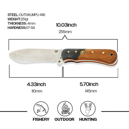 Maun-Siyah Kompakt Mikarta Orman Bıçağı OutoKumpo 4116