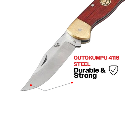 Sırttan Kilitli Çakı Paduk Kızıl - Pirinç - K10-4116