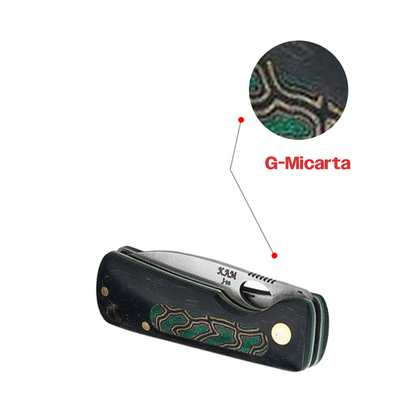 İçten Kilitli Günlük Çakı Siyah/Yeşil - G-Mikarta - J10-4116