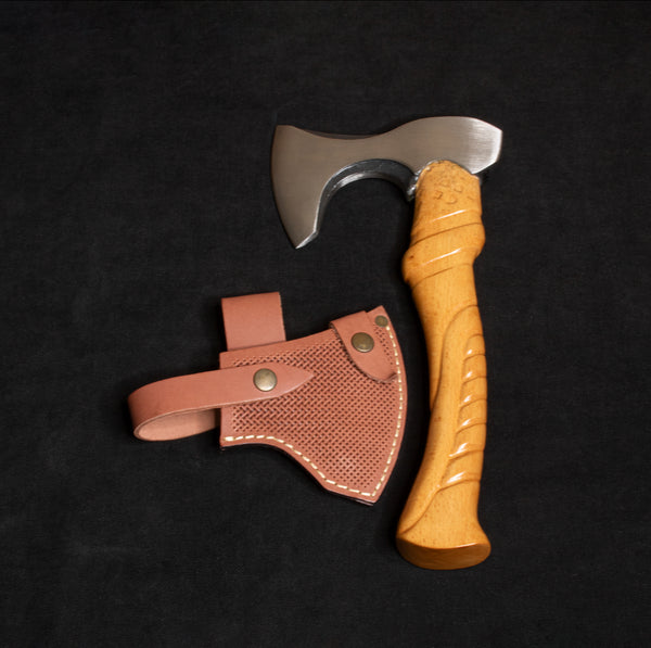 Kam Knife Desenli Kamp Baltası Dövme Çelik