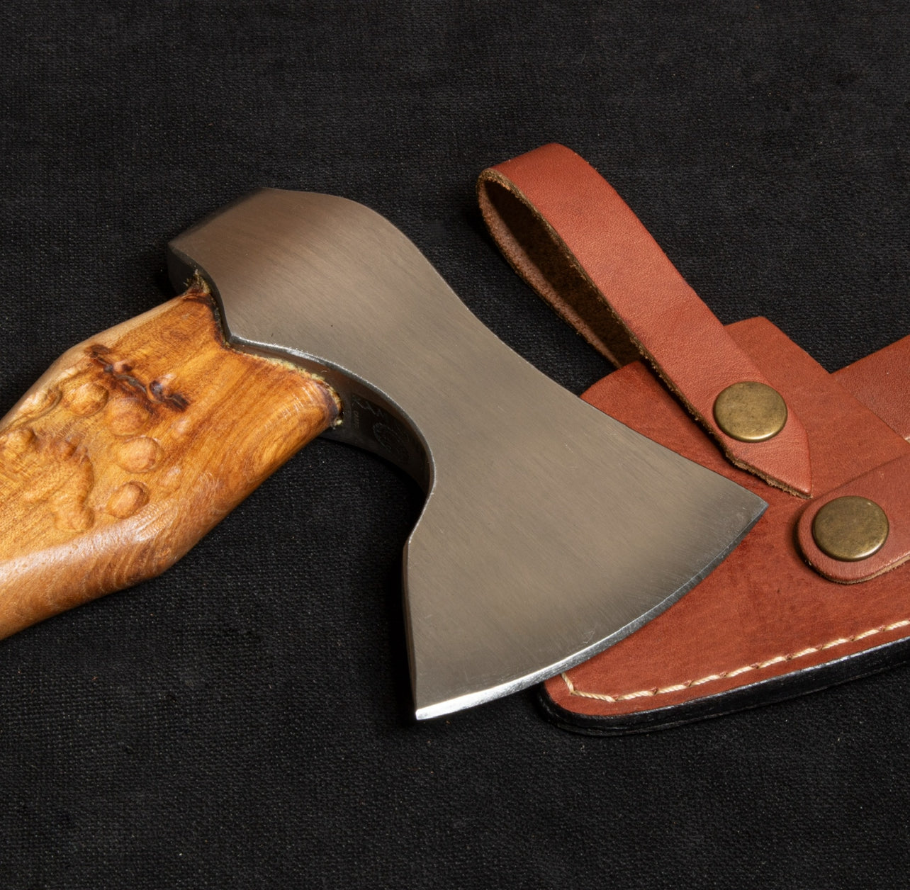 Kam Knife Ayı Pençesi Desenli Kamp Baltası Dövme Çelik