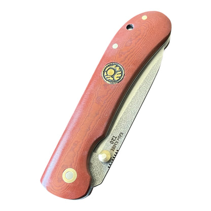 İçten Kilitli Rulmanlı Tactical Çakı Kızıl Mikarta  Kabza -  T20 - N690