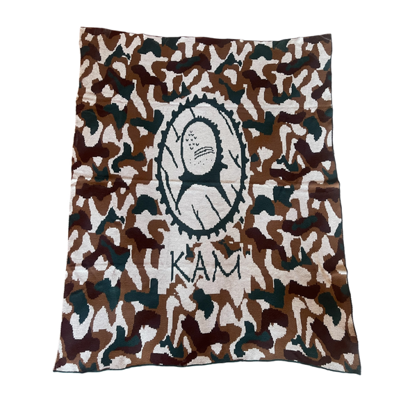 Kam Logo İşlemeli %100 akrilik kamp battaniyesi