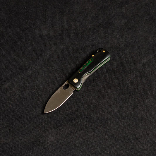 Inside Lock Daily Pocket Knife Black/Green - G-Mikarta - J10