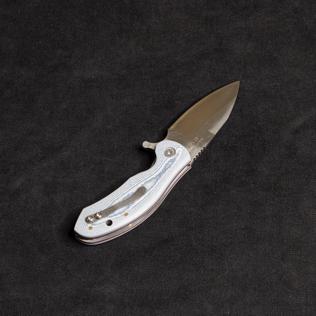 İçten Kilitli  Klipsli Rulmanlı Tactical Çakı Jean Desen  Kompakt Mikarta Kabza -  S2 - N690