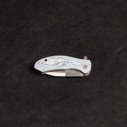 İçten Kilitli  Klipsli Rulmanlı Tactical Çakı Jean Desen  Kompakt Mikarta Kabza -  S2 - N690