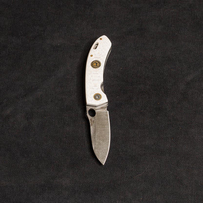 Kırçıllı Beyaz İçten Kilitli D2 Çakı  T10 - D2