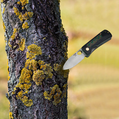 İçten Kilitli Günlük Çakı Siyah/Yeşil - G-Mikarta - J10-4116