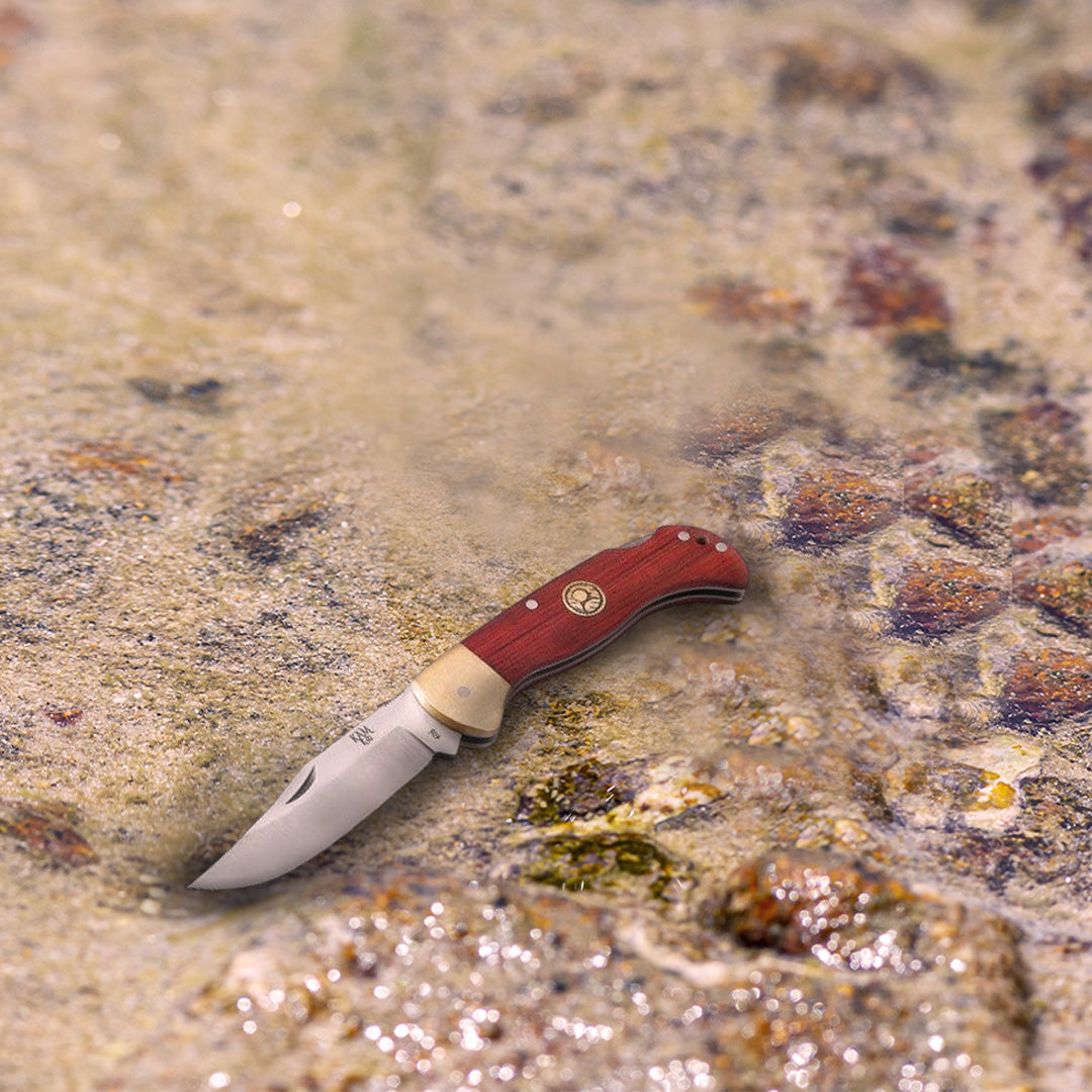 Sırttan Kilitli Çakı Paduk Kızıl - Pirinç - K10-4116