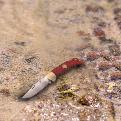 Sırttan Kilitli Çakı Paduk Kızıl - Pirinç - K10-4116