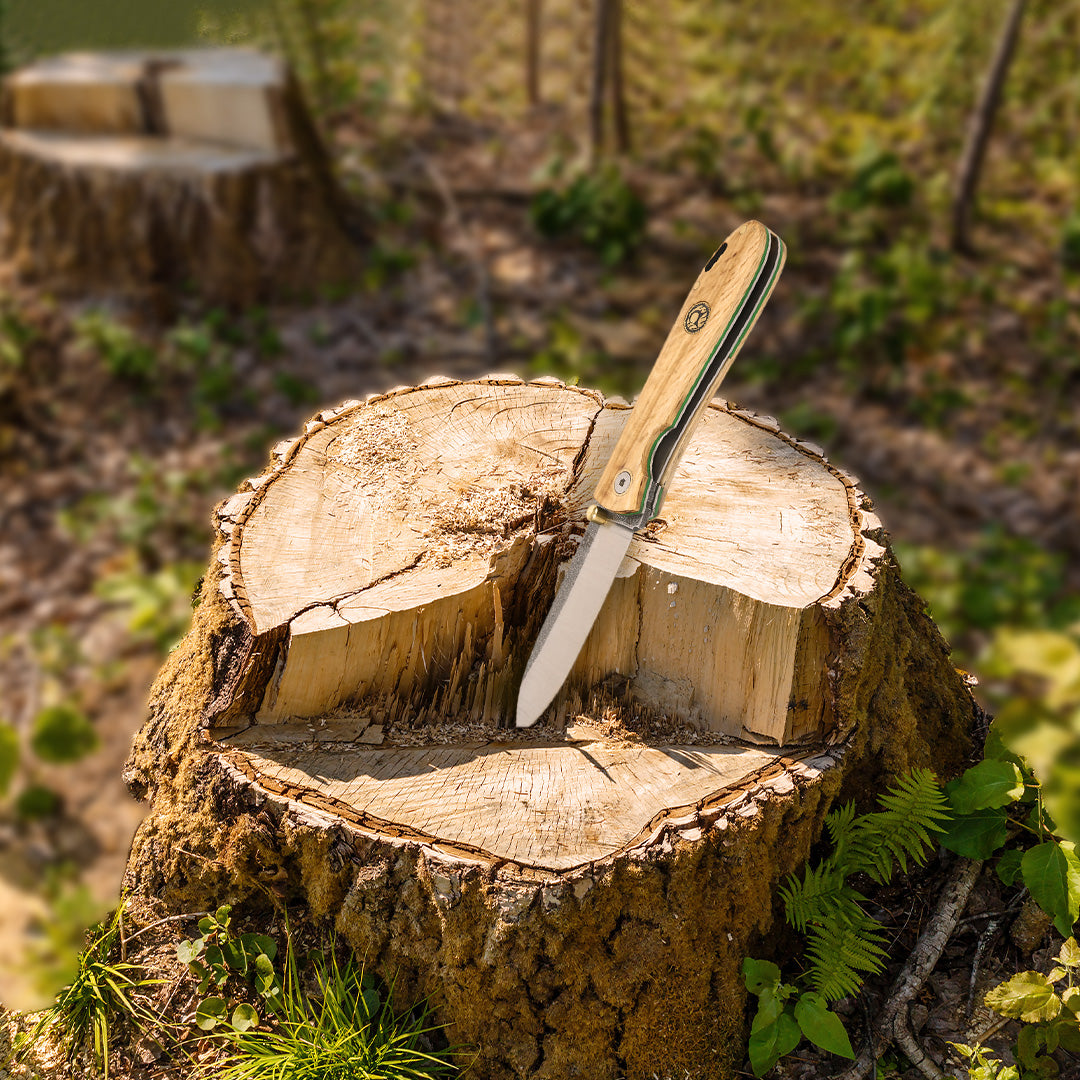 Meşe Saplı İçten Kilitli Çakı - Güçlü D2 Çelik T20-D2