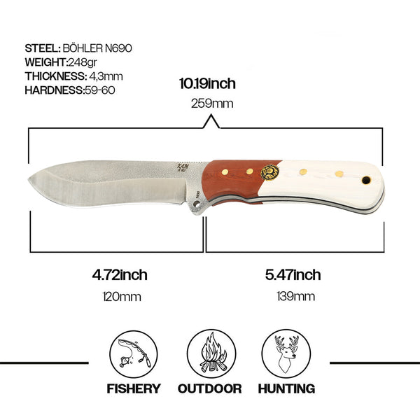 Orman Bıçağı Kızıl/Beyaz - A40-N690