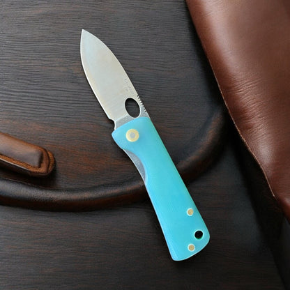 Turkuaz Mikarta İçten Kilitli Rulmanlı Çakı  J10 - N690