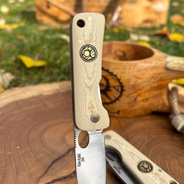 Meşe Mikarta İçten Kilitli Çakı J10 - 4116