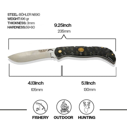 Sırttan Kilitli Büyük Boy Çakı Siyah - TR99-N690