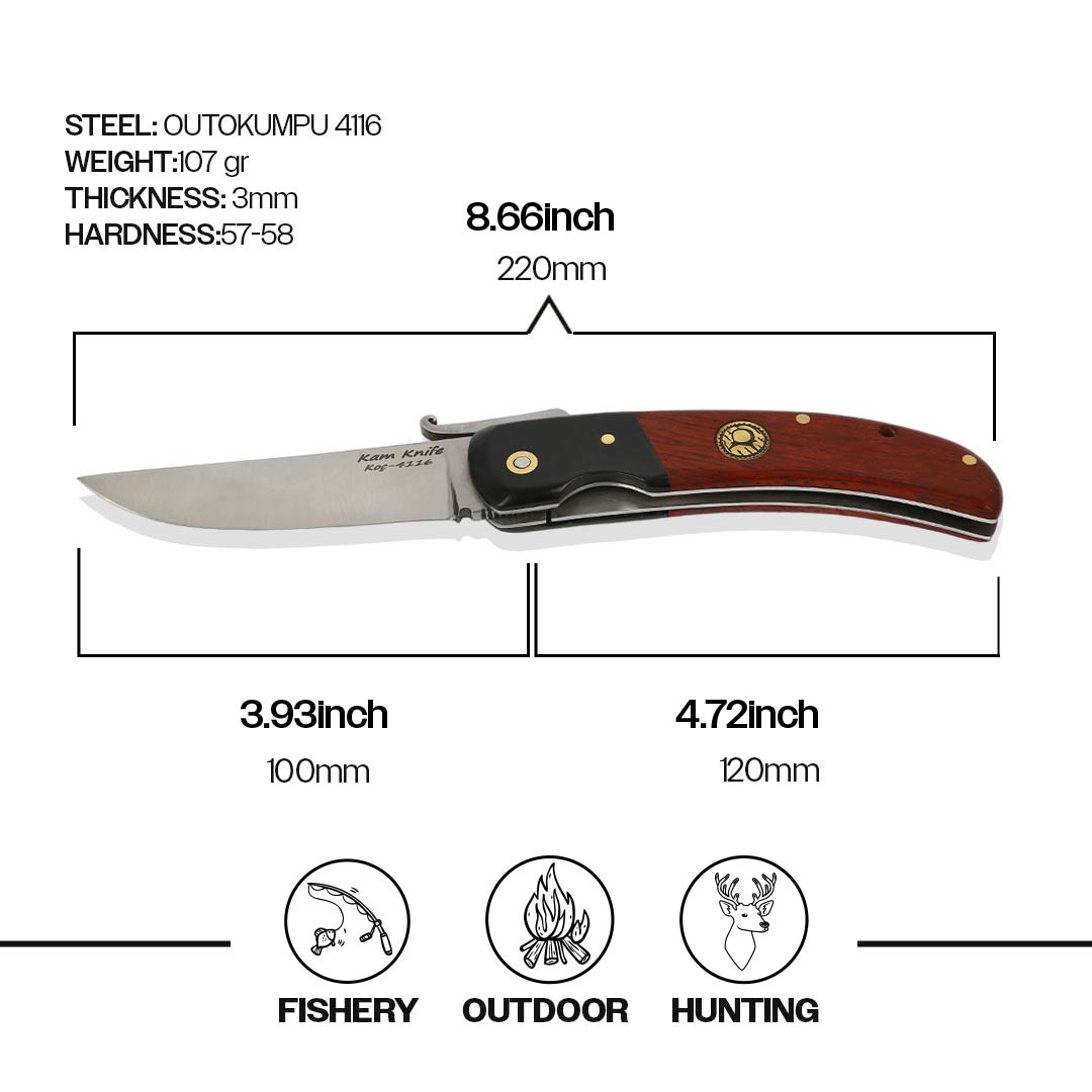 İçten Kilitli Koç Çakı Paduk/Siyah - 4116