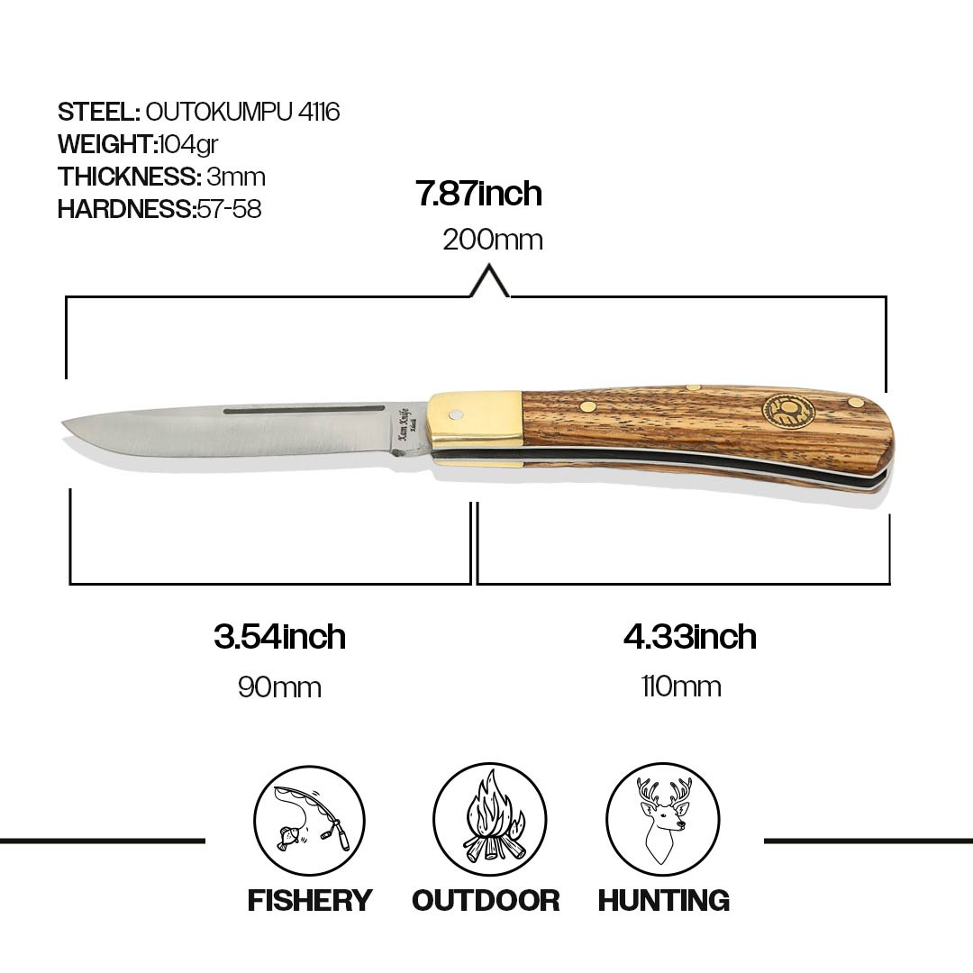 Yaylı Cep Çakısı Bocote Ağacı - Klasik -4116