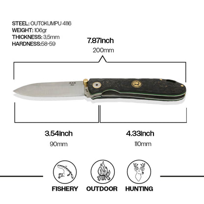 İçten Kilitli Tactical Çakı Siyah İşlemeli - T20-4116