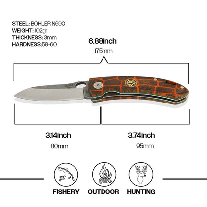 İçten Kilitli Tactical Çakı G-Mikarta Turuncu - T10-N690