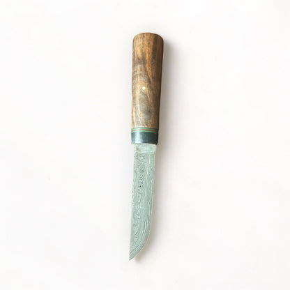 Puukko Av, Balıkçılık ve Kamp Bıçağı Ceviz - P10-DAMASCUS