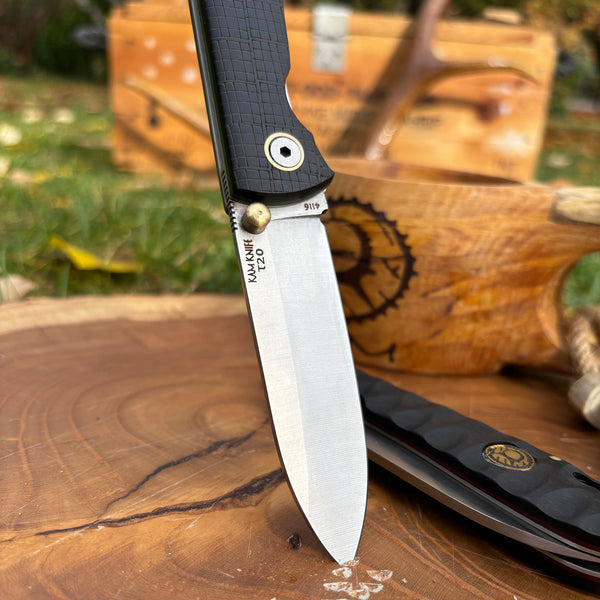 İçten Kilitli Tactical Çakı Siyah Deri Görünümlü -T20 - 4116